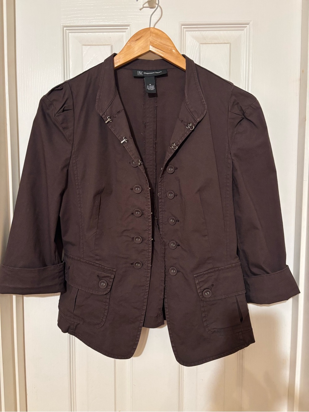 INC  Dark Brown Cotton Jacket